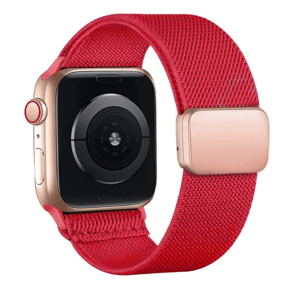 Elastic Braided Nylon Magnetic Loop Watch Band Breathable Wrist Strap