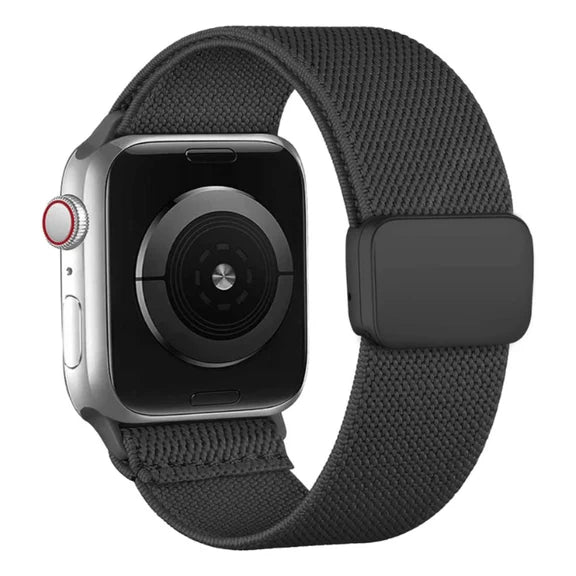 Elastic Braided Nylon Magnetic Loop Watch Band Breathable Wrist Strap