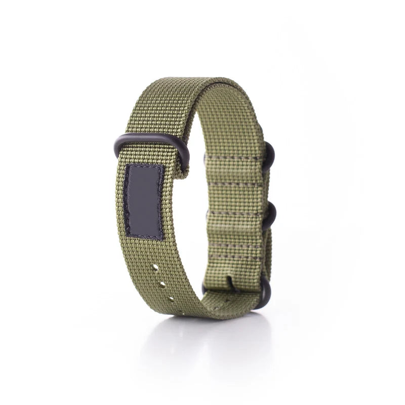 One‑Piece Woven Nylon Watch Strap Secure Buckle Wrist Band