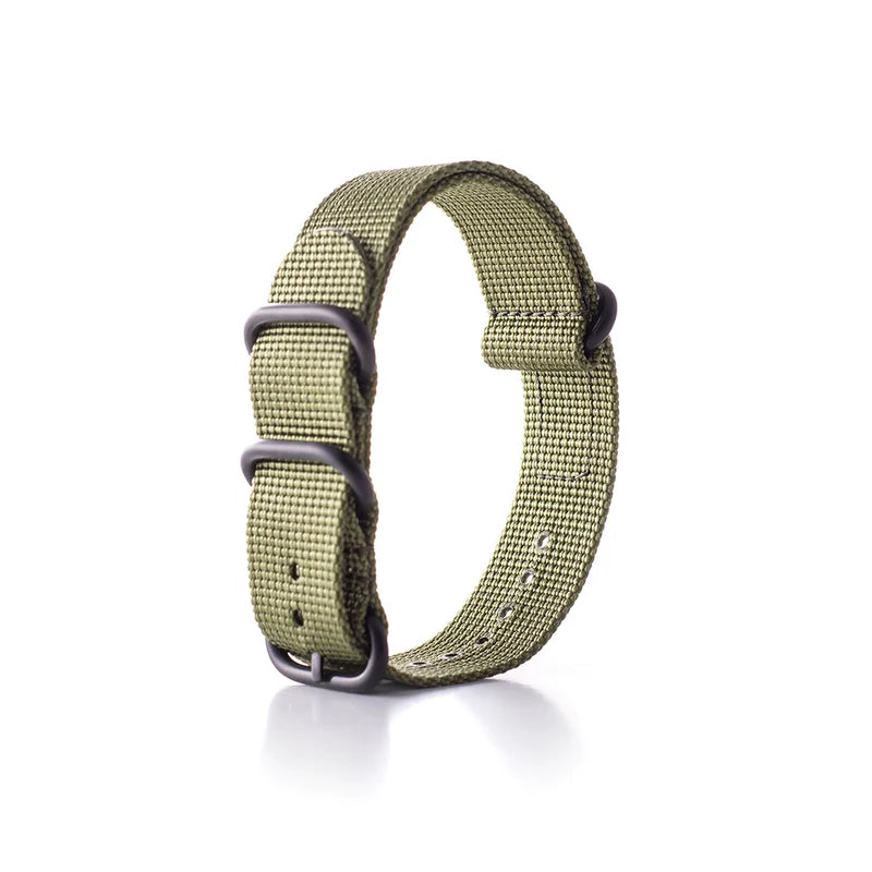 One‑Piece Woven Nylon Watch Strap Secure Buckle Wrist Band