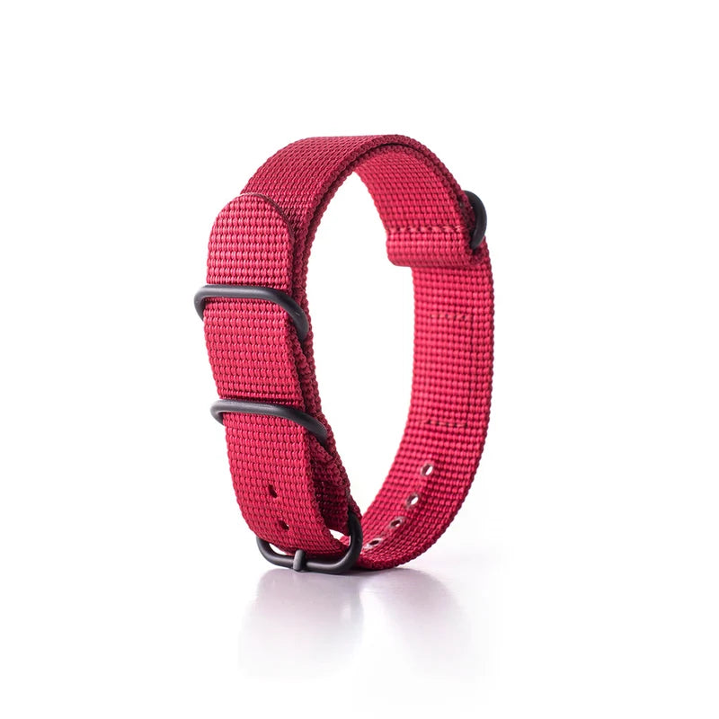 One‑Piece Woven Nylon Watch Strap Secure Buckle Wrist Band