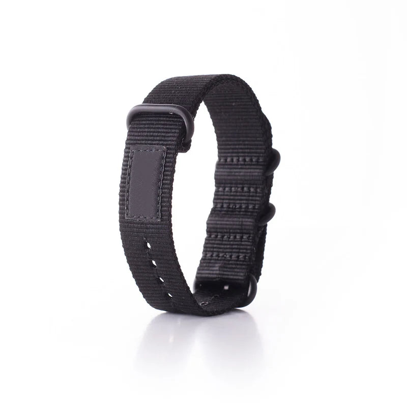 One‑Piece Woven Nylon Watch Strap Secure Buckle Wrist Band